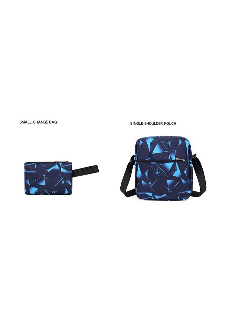 SPORT 3-Piece Printed Bag Set Blue/Black - Image 2