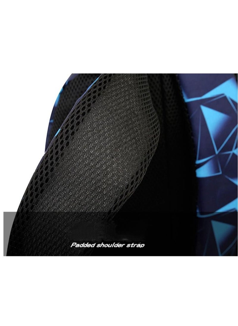 SPORT 3-Piece Printed Bag Set Blue/Black - Image 3