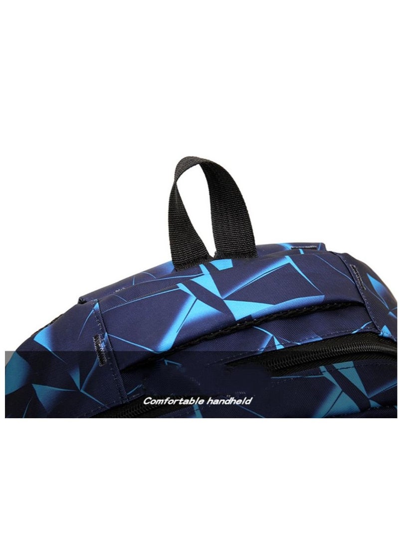 SPORT 3-Piece Printed Bag Set Blue/Black - Image 4