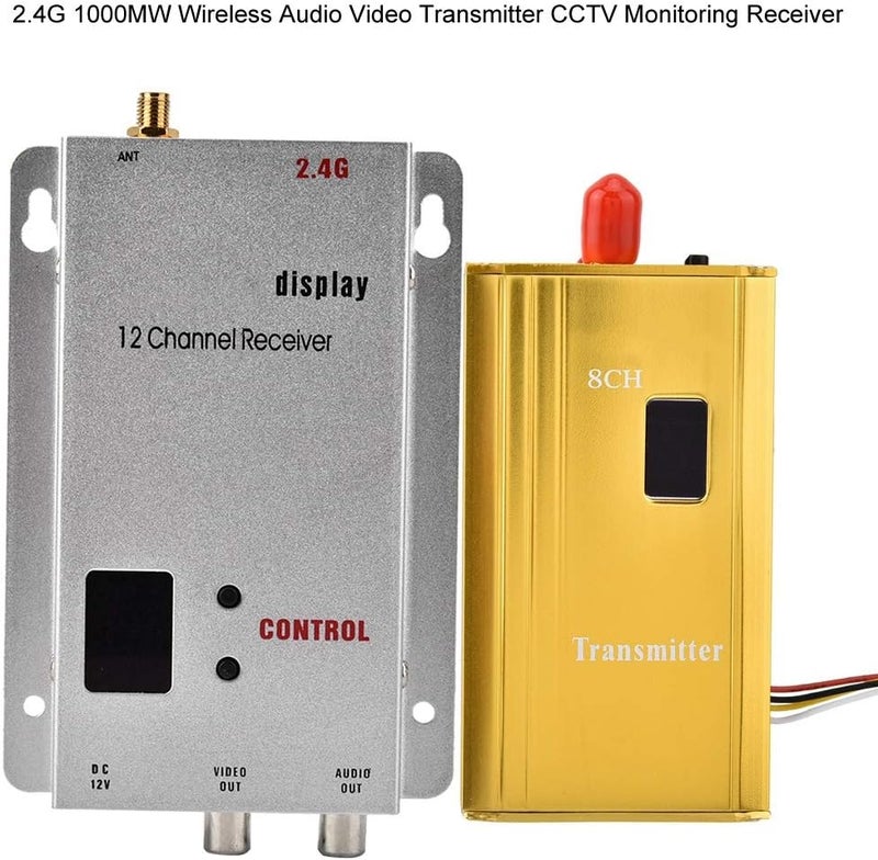 woobles Wireless Audio Video Transceiver 1.2G 1.5W CCTV Monitoring Transmitter & Receiver Kit - Image 2