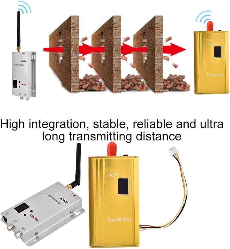 woobles Wireless Audio Video Transceiver 1.2G 1.5W CCTV Monitoring Transmitter & Receiver Kit - Image 3