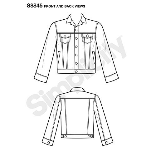 Simplicity Pattern S8845 Unisex Jean Jacket Sewing Pattern Kit by Mimi G Style, Code 8845, Sizes XS-XL - Image 5
