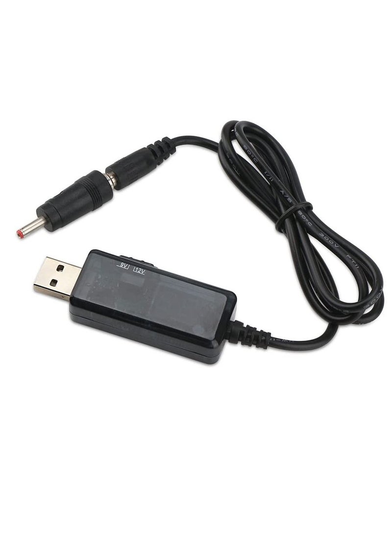 محول الجهد، USB إلى 9 فولت، 5 فولت إلى 12 فولت، كابل USB، محول جهد DC 5 فولت إلى 9 فولت 12 فولت، محول جهد 1 أمبير، منظم طاقة مع شاشة LED العلامة التجارية: ELECDON - Image 4