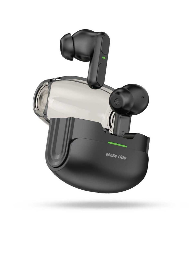 GREEN LION Patras Wireless Ear Buds / Hands-Free Calls / Multifunction Touch / 5.3 Bluetooth Version / Significant Working Time / Long Range Transmission Distance / Innovative Design - Black - Image 1