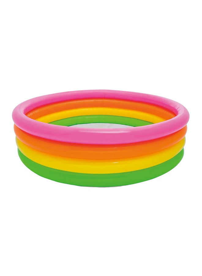 INTEX 4 Ring Inflatable Portable Lightweight Rich Unique Design Swimming Pool 168x46cm - Image 1