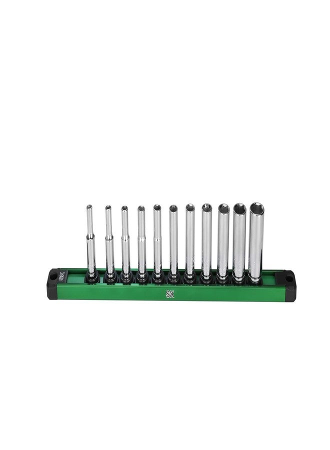 اس كي كي طقم مقابس SK Tools USA بقطر 1/4 بوصة، 11 قطعة، 6 رؤوس، SAE، كروم عميق | SK01344 - Image 1