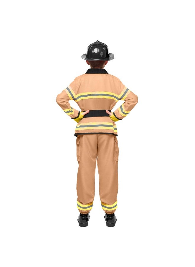 Spooktacular Creations Spooktacular Creations Halloween Boys Fireman Costume, Firefighter Costume for Kids, Brown Toddler Fireman Jumpsuit Accessories Set for Dress-up and Roleplay Party (3T, 3-4 yrs)  - Image 4