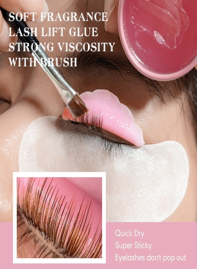 PERMANIA Lash Lift Rods, Great Smell Lash Glue Balm for Eyelash Perm Silicone Curler Pads Reusable Lash Perm Covers Makeup Beauty Tools 17PCS(Pink) - Image 2