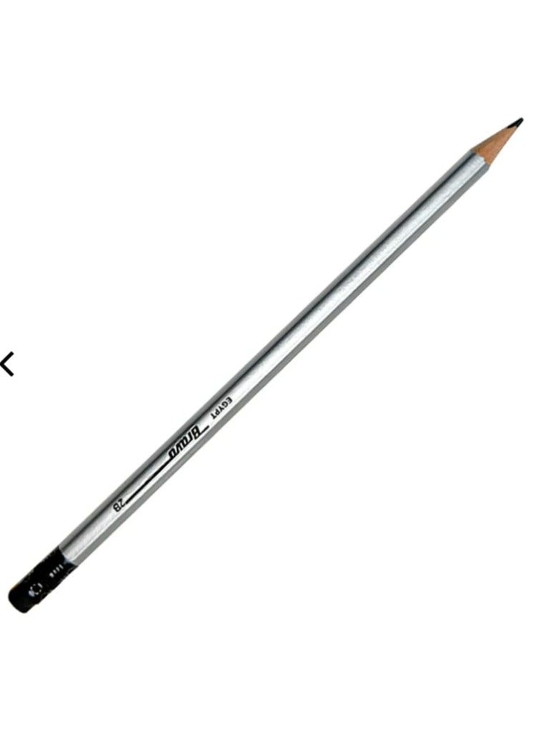 برافو قلم رصاص برافو 2B بأستيكه علبه 12 قطعه - Image 3