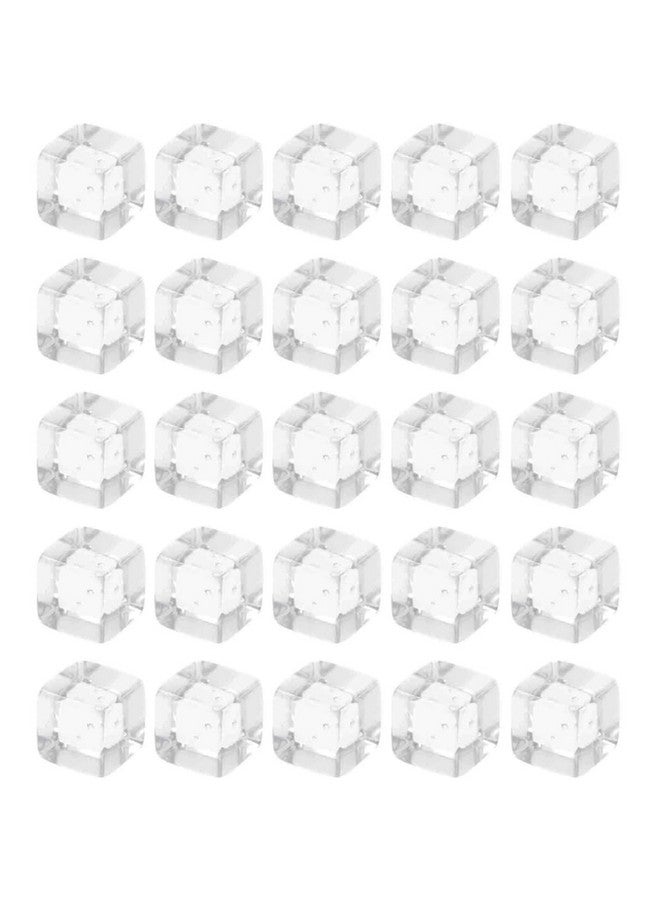 Teensery 25 Pcs 16mm Blank Dice Clear Acrylic Square Blocks 6 Sided Game Dice Cubes for Table Games, Board Games, Craft Projects - Image 1