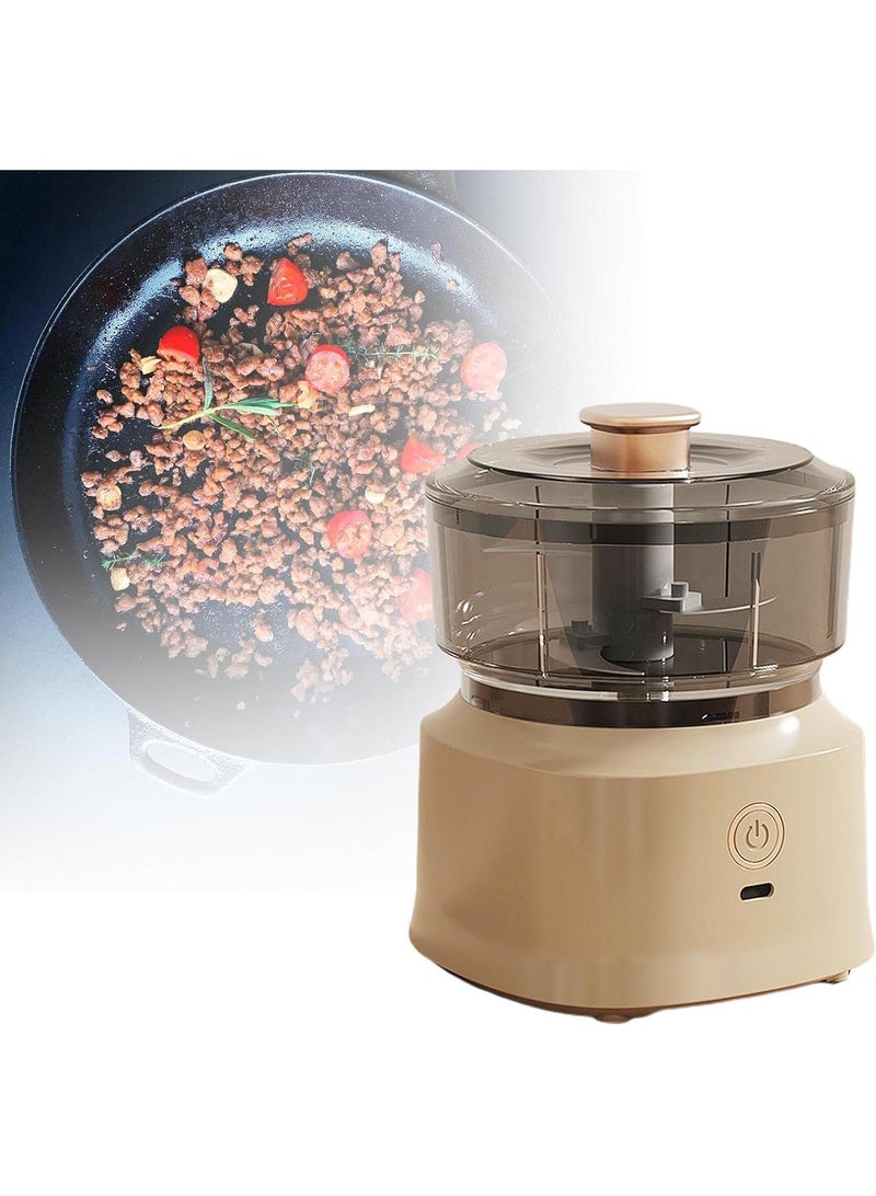 Bluejw Mini Electric Garlic Chopper Kitchen Multifunctional Meat Grinder Household Electric Mixing Cooking Machine with USB  Charging for Garlic Seasoning Nuts Vegetables Meat Ice Cubes Baby complementary food machine  - Image 3