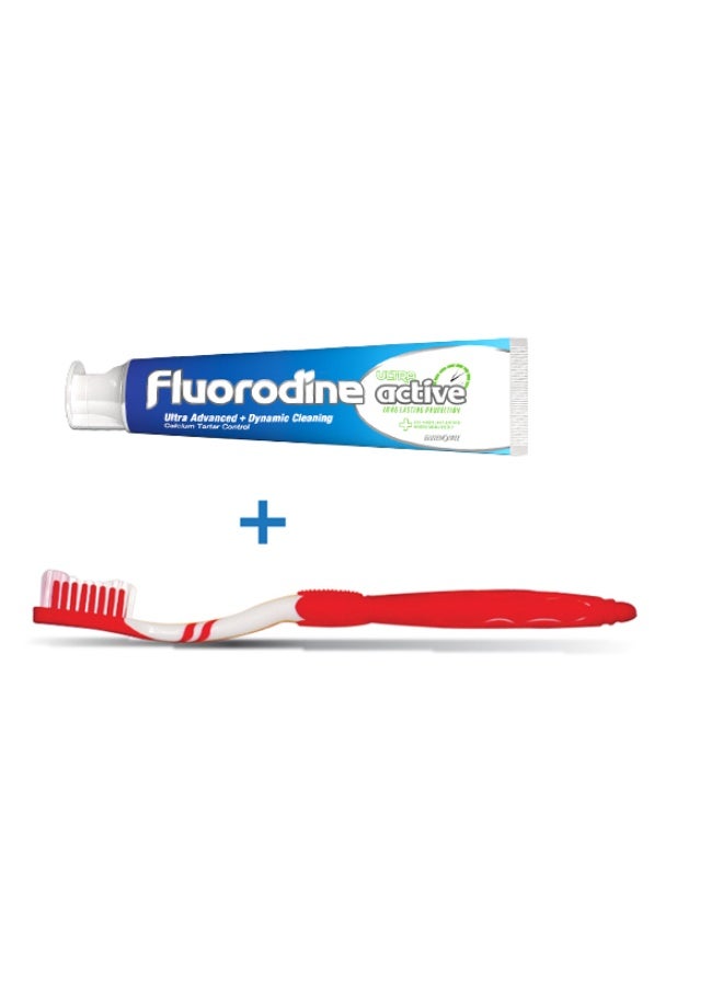 Fluorodine Active Fresh Travel Kit – Complete Oral Care on the Go with Toothpaste & Toothbrush, Made in UK - Image 2