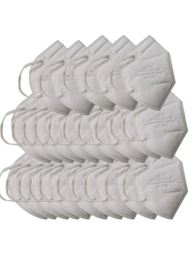 25pcs FFP2 Masks White 5 Layer Filter 99 5 Percent Filtration Efficiency Dust Protection - Image 1