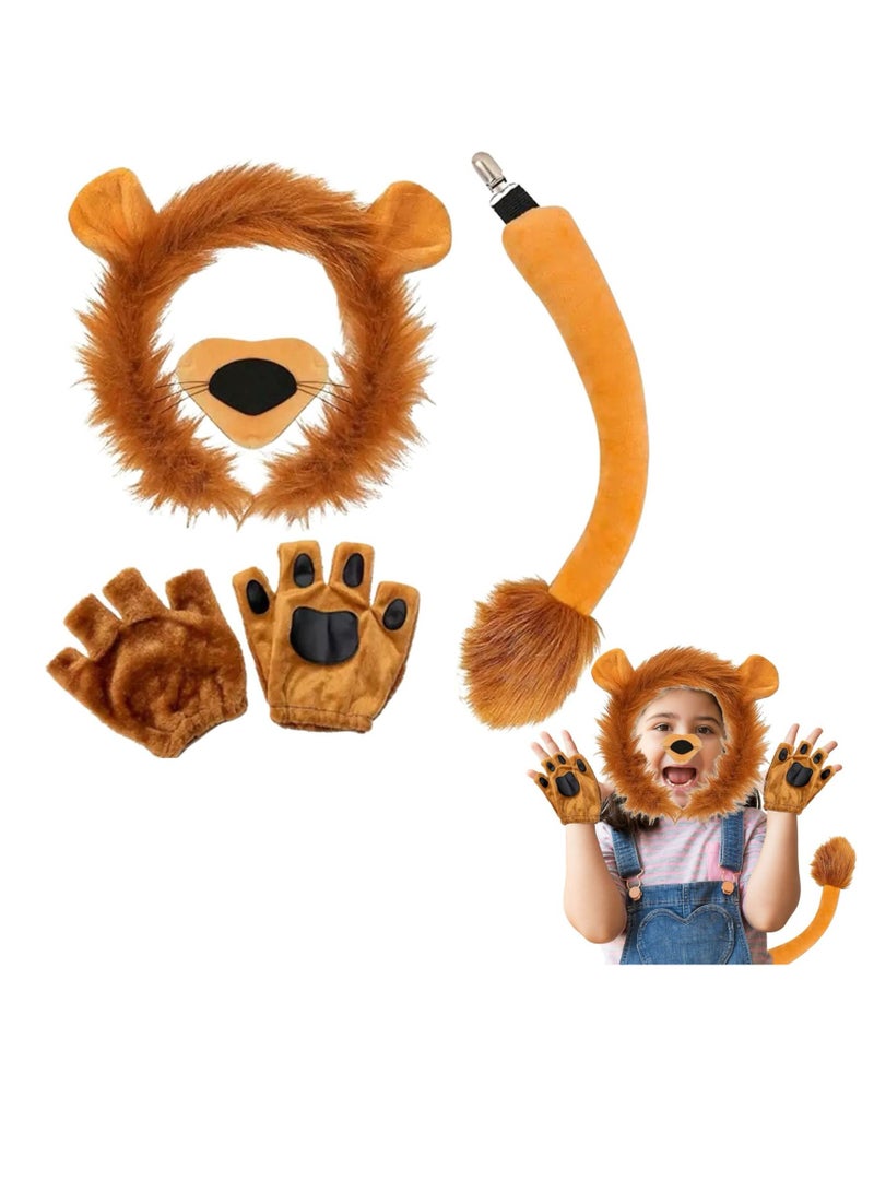 المنزل الذكي زي الأسد الذكي للأطفال مكون من 4 قطع مع ملحقات لحفلات التنكر والحفلات ذات الطابع الخاص. - Image 1