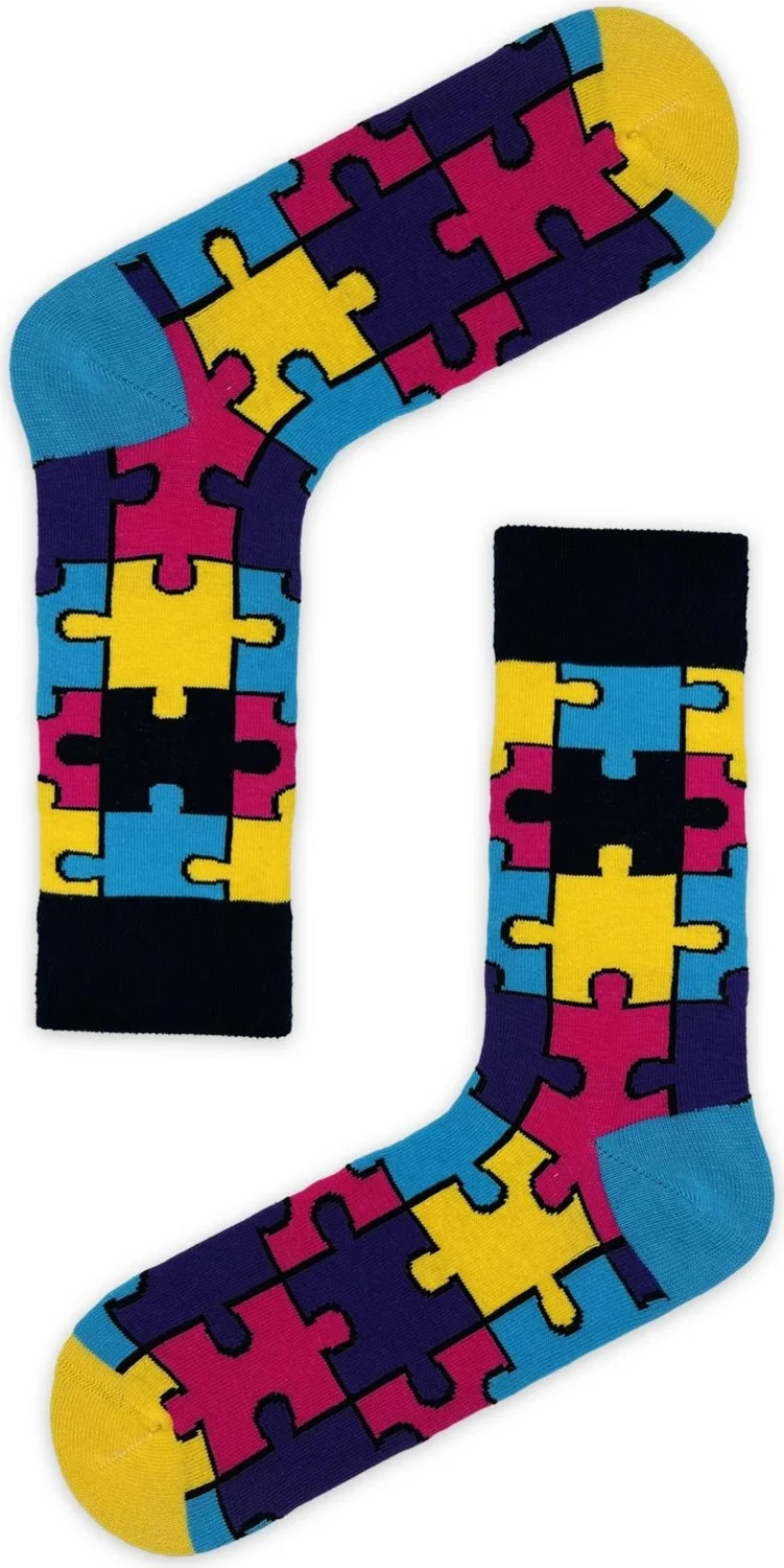 Carnaval Socks Colorful Puzzle Pattern Socket Socks