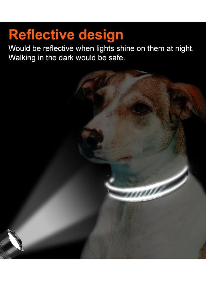 Q TRIPLE A Reflective Dog Collar with Soft Neoprene Padding, Metal D-Ring and Adjustable Length, Premium Nylon Material (Color: Gray) - Image 3