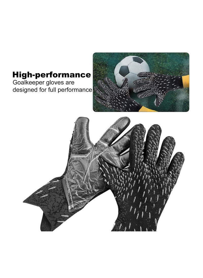 Captaintech High-Quality Goalkeeper Gloves for Adults & Youth, Size 9 - Strong Grip, Non-Slip, Wear-Resistant, Silicone Material, Wrist Protection, Eco-Friendly & Odorless Football Gloves.  - Image 2