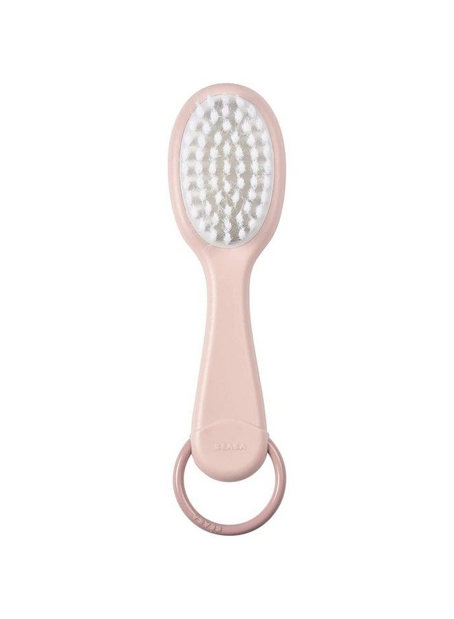 BEABA Comb + Hairbrush Set For Babies And Children Integrated Comb Storage System On The Back Of The Brush Pink (920367) - Image 3