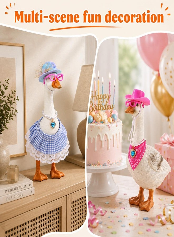 Xosjska 30pcs Mini Desk Goose Outfits 7 Inches Small Desk Goose Clothes - Image 5