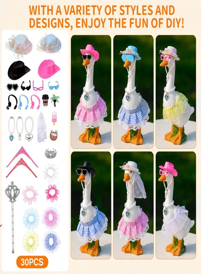 Xosjska 30pcs Mini Desk Goose Outfits 7 Inches Small Desk Goose Clothes - Image 4
