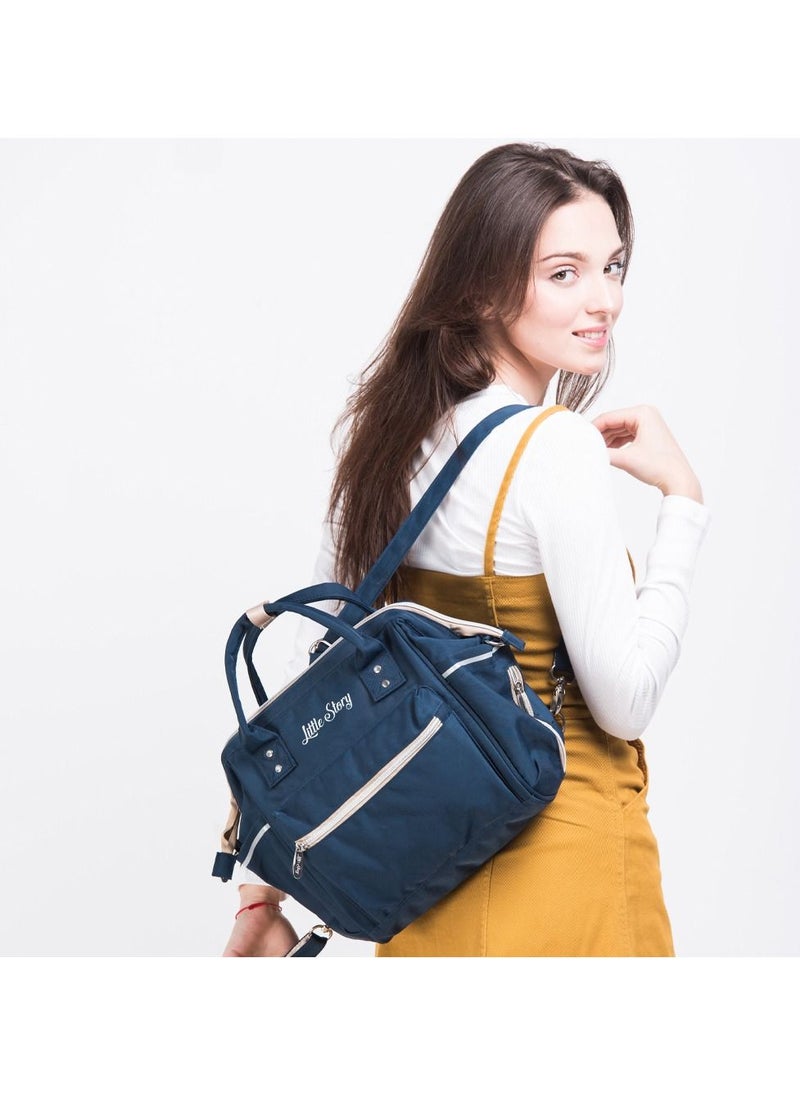 Little Story - Ace Diaper Bag - Blue - Image 1