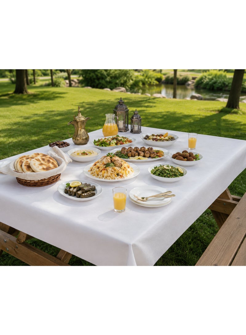 Houzi Disposable Sufra Roll Plastic Table Cover, 142cm x 360m, 20kg - Image 3
