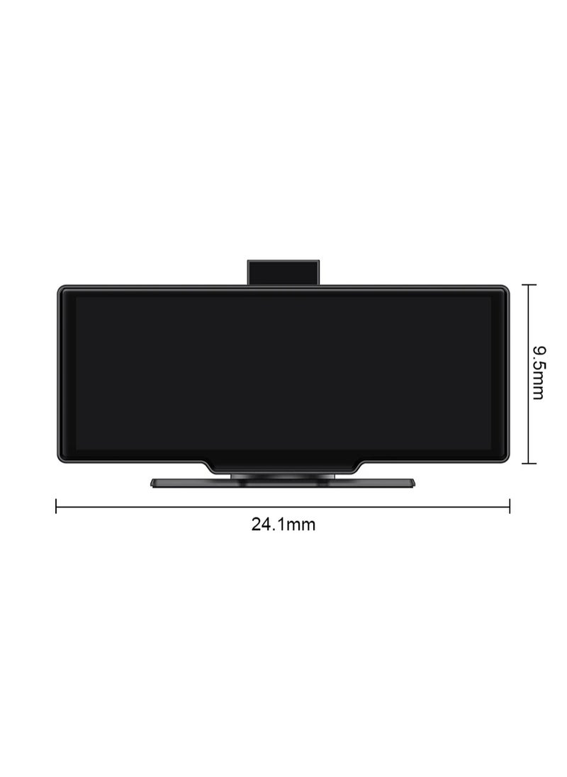 Generic - 10.26 inch touch screen car multimedia Wi-Fi video player wireless screen for all types of cars and trucks for Android devices front 4K and rear camera ,With Siri/Google voice commands - Image 1