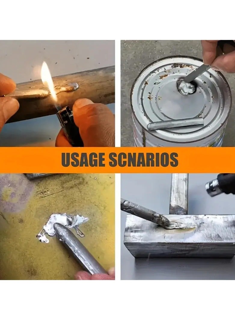 DubaiGallery Powder Cored Welding Aluminum Rod Low Temperature Easy Melt (Just Need a Lighter Aluminum Soldering Welding Rods for Stainless Steel Water Tank Plastic Welding Strip - Image 4