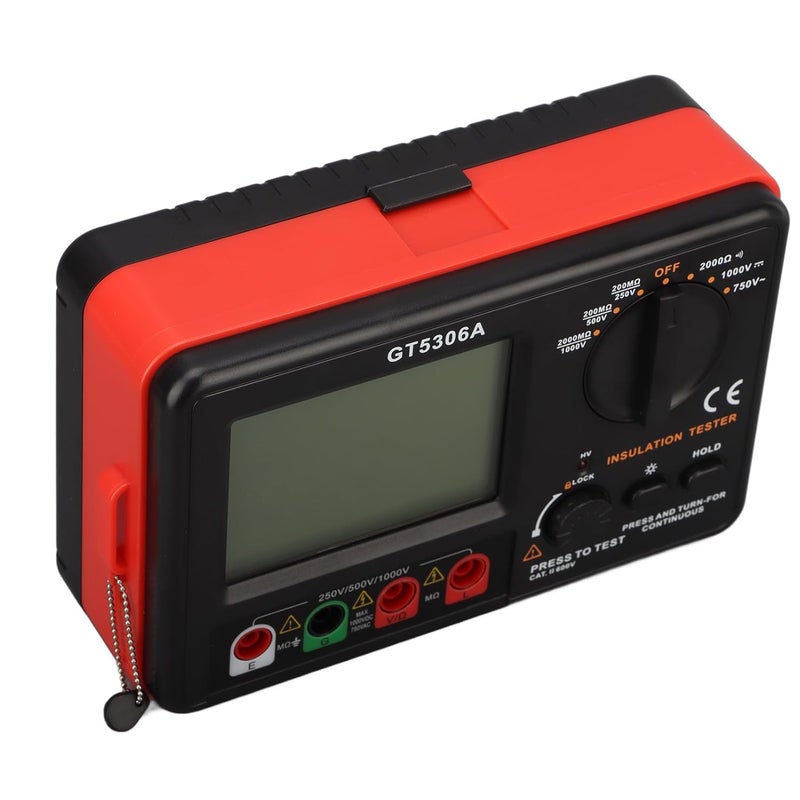 Megohmmeter Insulation Tester, Digital Insulation Tester Megohmmeter Multifunctional, Large LCD Backlit, Electriccircuittestingdevice - Image 3