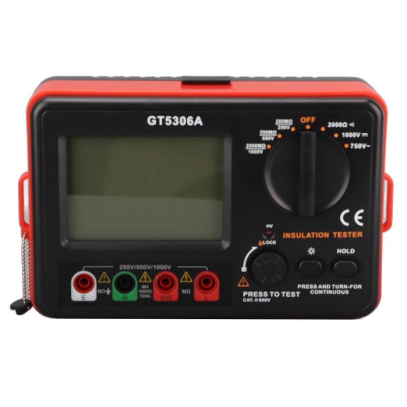 Megohmmeter Insulation Tester, Digital Insulation Tester Megohmmeter Multifunctional, Large LCD Backlit, Electriccircuittestingdevice - Image 4