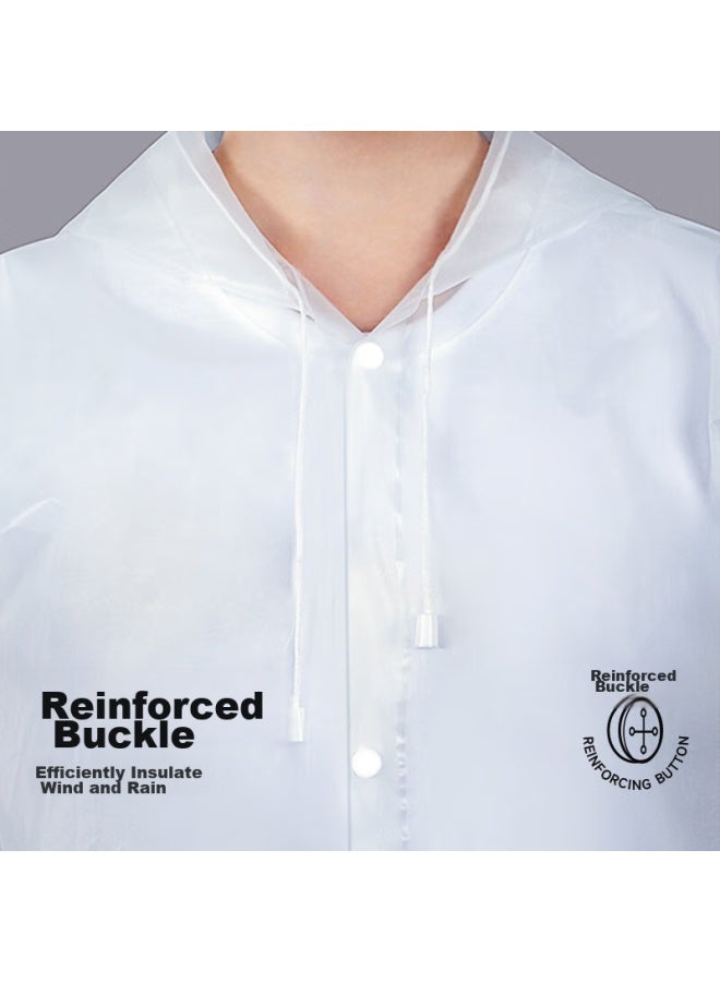 Silayi Siliyi Adult Raincoat, Disposable Rain Poncho, Semi-transparent, Long Style With Hood, Thickened Cycling Raincoat, 3-pack - Image 3