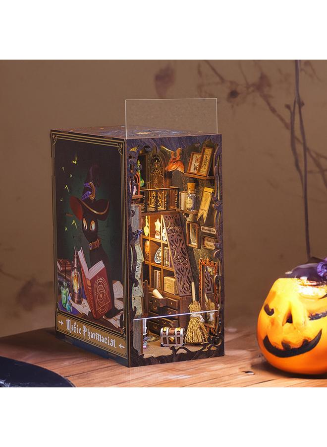 Bluejw Magic Pharmacist DIY Wooden 3D Handmade Assembled Book Stand Model Building Toy Gift - Image 3