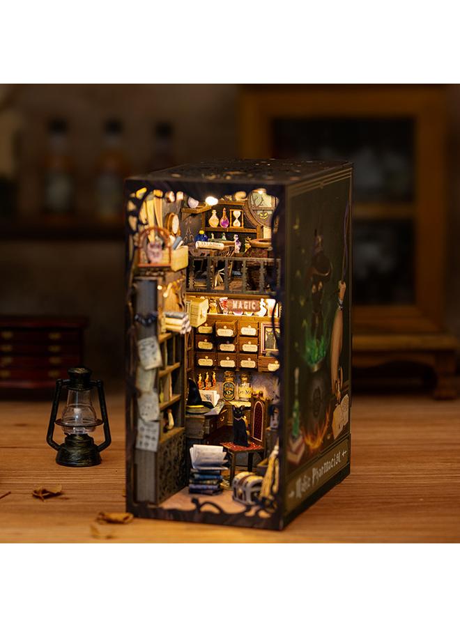 Bluejw Magic Pharmacist DIY Wooden 3D Handmade Assembled Book Stand Model Building Toy Gift - Image 2