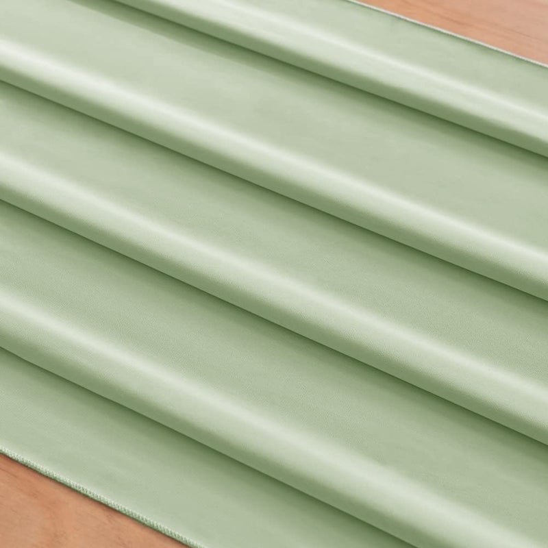 Socomi 10ft Sage Green Chiffon Table Runner 29x120 Inches Wedding Runner Sheer Thanksgiving Christmas Bridal Shower Decorations - Image 3