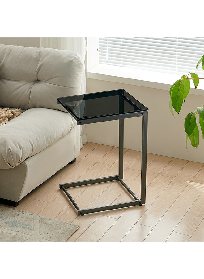 Home Box Melody Glass Top Laptop Table 35 x 56 x 40 cm - Image 1