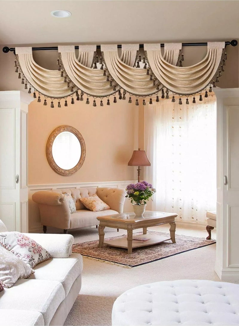 1pc Solid Color Rod Pocket Valance  - Image 4