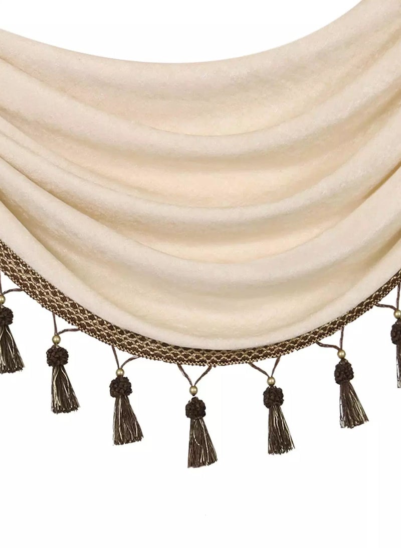1pc Solid Color Rod Pocket Valance  - Image 3