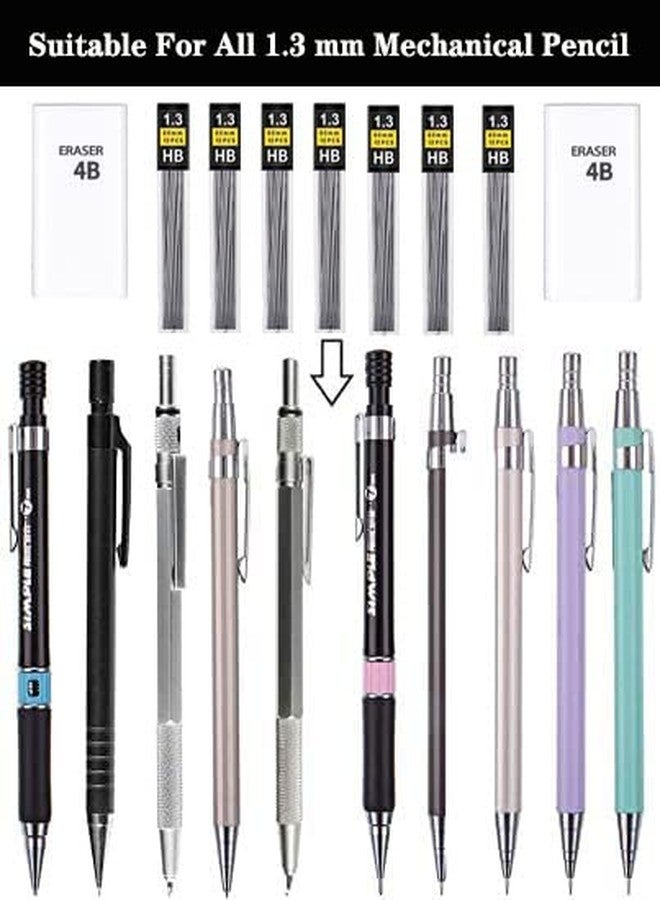 Lifreer 1.3mm Unbreakable Pencil Refills (740 Pcs), 2 Premium Erasers, Long Lasting HB Pencil Lead for Students & Professionals - Image 3