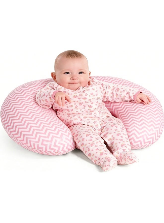 Arabest Nursing Pillow -100% Cotton Printed Kids Design -Nursing Support for Breastfeeding, Bottle Feeding, and Bonding- Size : 61 x 46 x 15cm - Image 1