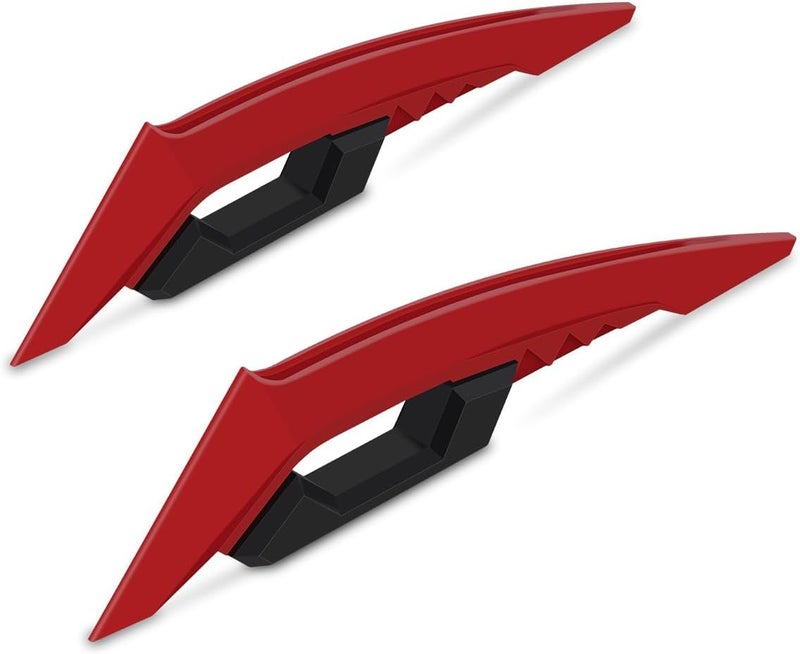 GONAMA Universal Motorcycle Side Winglet Aerodynamic Wing Spoiler Helmet Fairing Winglets Side Spoiler Deflector Air Wing Kit Aerodynamic Wing Spoiler Helmet Wings Bike Helmet Spoiler (RED) - Image 1