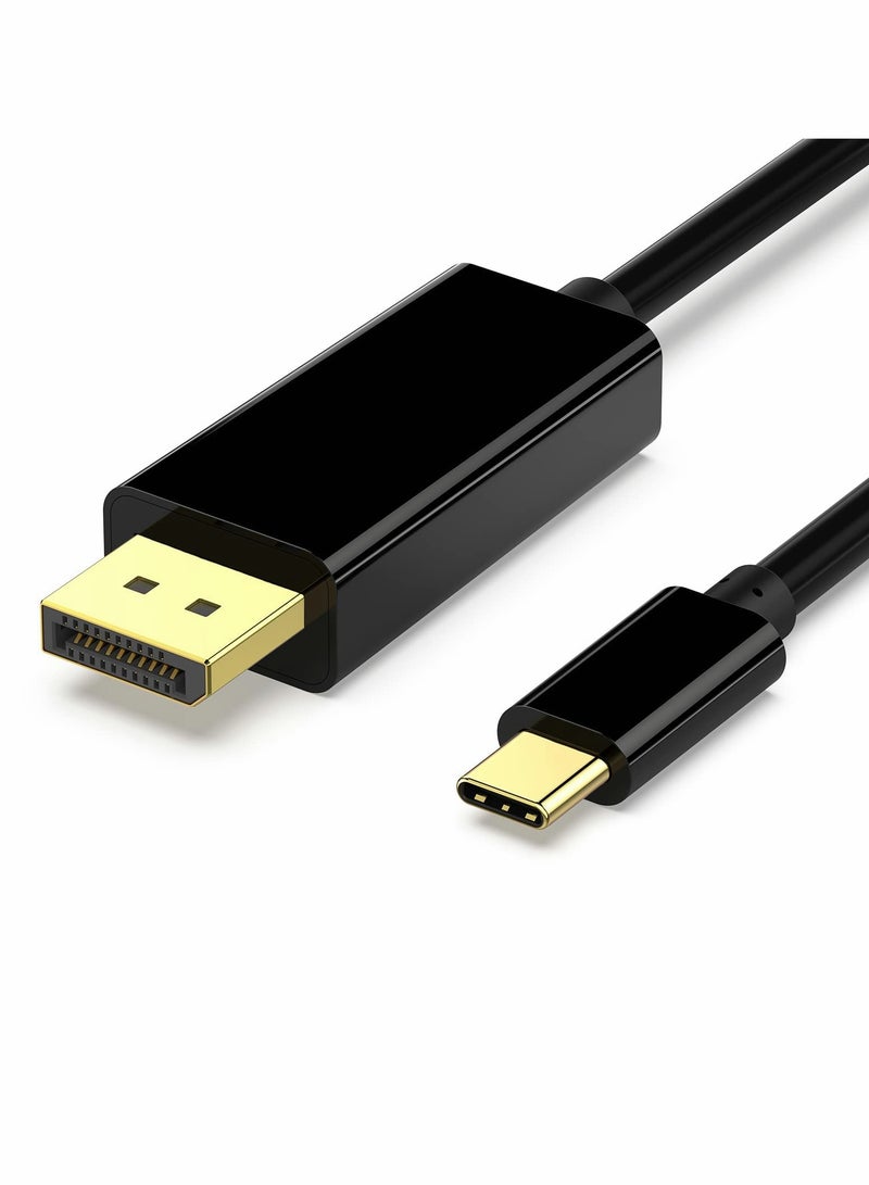 6ft USB C to DisplayPort Cable, 4K@60Hz Type C to DP Adapter for Gaming, Laptops, and Monitors - Image 1