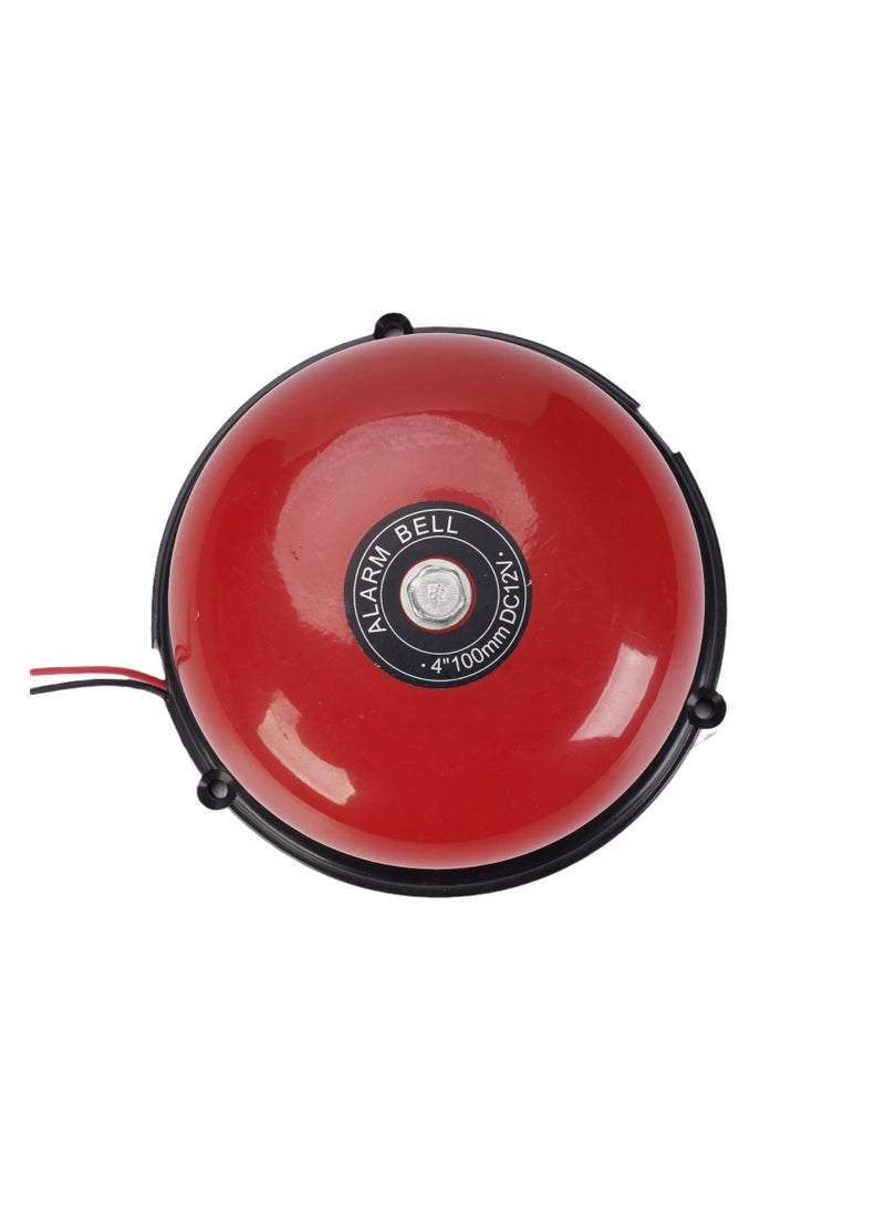100dB High Decibel Alarm Bell 10 Inch Stainless Steel Internal Strike Type Electric Bell for Fire Alarm, Emergency Escape School[12V] - Image 1