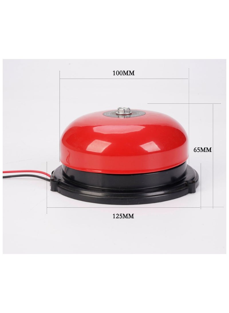 100dB High Decibel Alarm Bell 10 Inch Stainless Steel Internal Strike Type Electric Bell for Fire Alarm, Emergency Escape School[12V] - Image 2