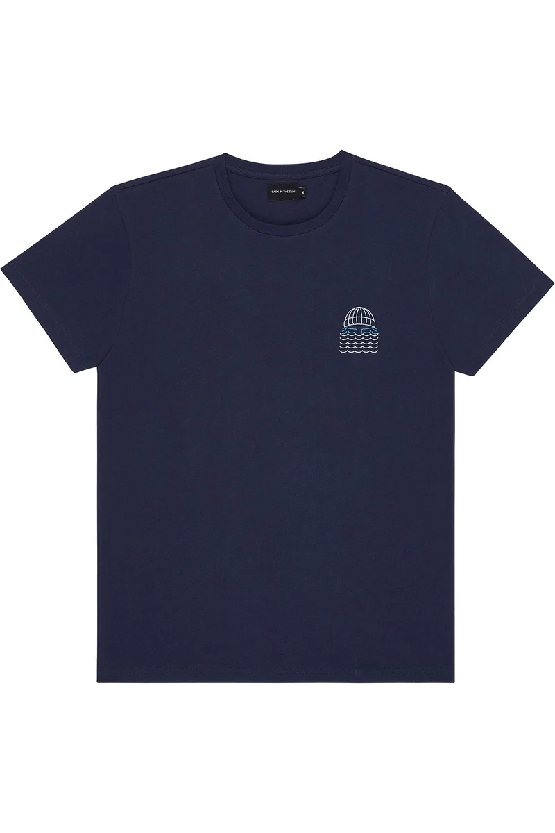 Bask in the Sun Mini to the sea Navy T-Shirt 100% Organic Cotton
