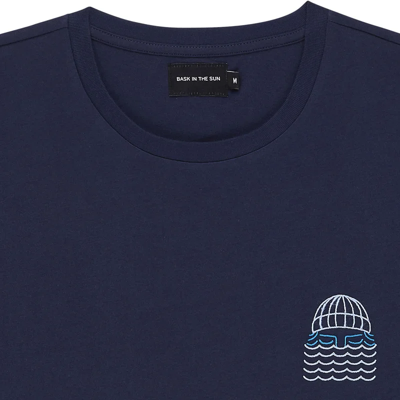 Bask in the Sun Mini to the sea Navy T-Shirt 100% Organic Cotton
