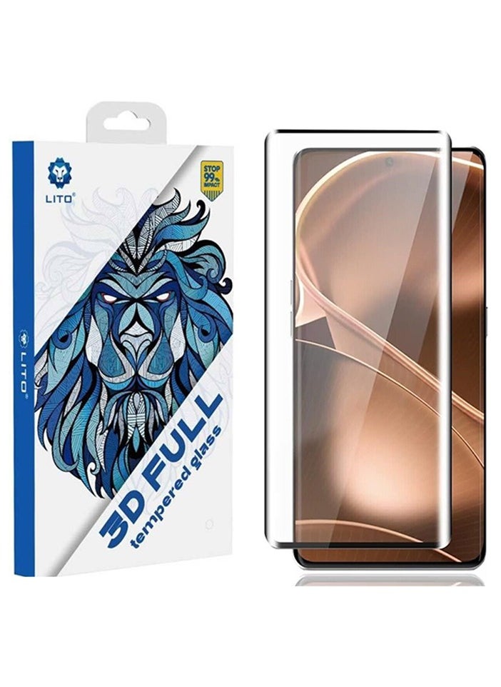 Lito - Lito 3D Full Cover Tempered Glass For Oppo Reno 10 5G/Reno 10 5G/Reno 10 Pro Plus 5G Fingerprint Working - Image 1