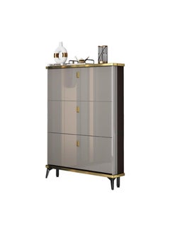 AWD Stood Wooden Shoe Cabinet Double Layer Tipping, Shoe Cabinet Organizer, Double Layer Shoes Racker, Shoe Storage Cupboard for Entrance, Bedroom, Living room, Entry way, Home Organizing.  - Image 1