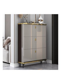AWD Stood Wooden Shoe Cabinet Double Layer Tipping, Shoe Cabinet Organizer, Double Layer Shoes Racker, Shoe Storage Cupboard for Entrance, Bedroom, Living room, Entry way, Home Organizing.  - Image 4