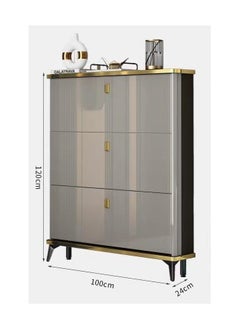 AWD Stood Wooden Shoe Cabinet Double Layer Tipping, Shoe Cabinet Organizer, Double Layer Shoes Racker, Shoe Storage Cupboard for Entrance, Bedroom, Living room, Entry way, Home Organizing.  - Image 5