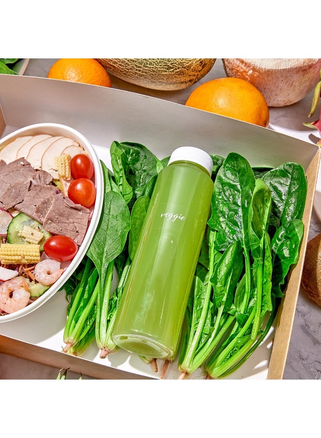 Restaurantware Label Tek 1.9 x 1 Inch Veggie Juice Bottle Labels, 100 Water-Resistant Labels For Bottles - Self-Adhesive, Clear With White Font, Plastic Bottle Stickers, For Drink Pouches, - Image 3